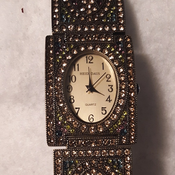 HEIDI DAUS BYZANTINE VINTAGE CUFF WATCH BRACELET - Picture 1 of 6
